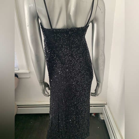 Black strapless sequin embellish midi formal cocktail prom dress size 6 - Picture 8 of 11